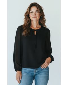 T-shirt uni Eva zwart