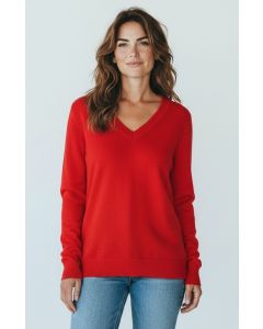 Pullover V-hals 0572 rood