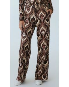 Broek print Tess bruin