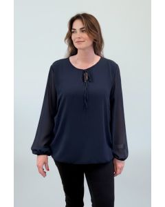 T-shirt uni Eva donkerblauw