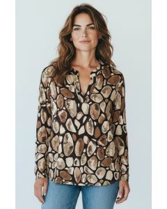 T-shirt print Emma bruin