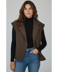 Gilet Lisa bruin