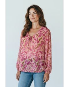 T-shirt print Eva-fancy fuxia