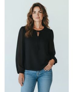 T-shirt uni Eva zwart