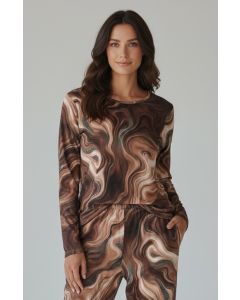 T-shirt print Zoe bruin