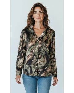 Blouse print Floor army