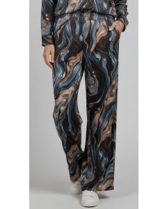 Broek print Tess-3 donkerblauw