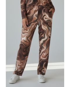 Broek print Tess-3 bruin