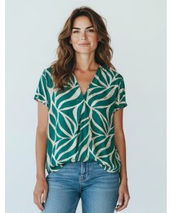 T-shirt print Linde groen