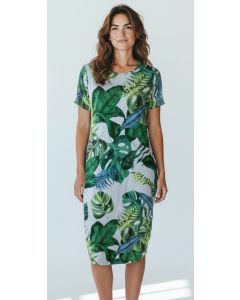 Jurk print Lieke lichtblauw