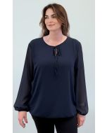 T-shirt uni Eva donkerblauw