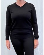 Pullover V-hals 0572 zwart