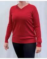 Pullover V-hals 0572 rood