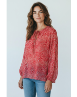 T-shirt print Eva-hartjes fuxia