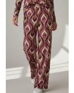 Broek print Tess bordeaux