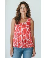 Top print Iris roze