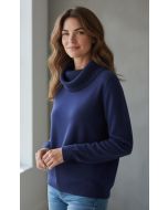 Pullover hangcol 1103 donkerblauw