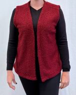Gilet teddy bordeaux