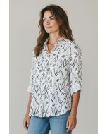 Blouse print Ella wit