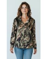 Blouse print Floor army