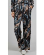 Broek print Tess-3 donkerblauw