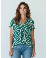 T-shirt print Linde groen