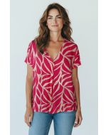 T-shirt print Linde Fuxia