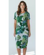 Jurk print Lieke lichtblauw